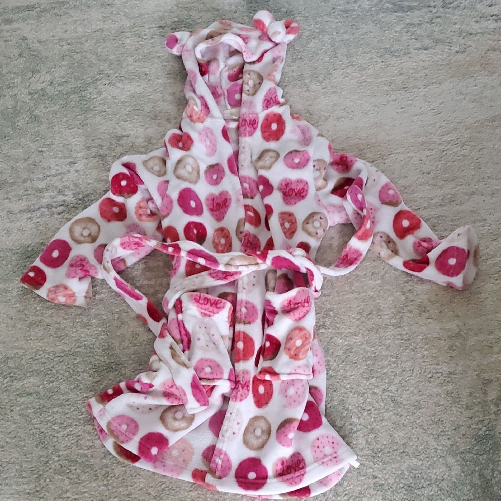 Playful Donut Print Women's Robe